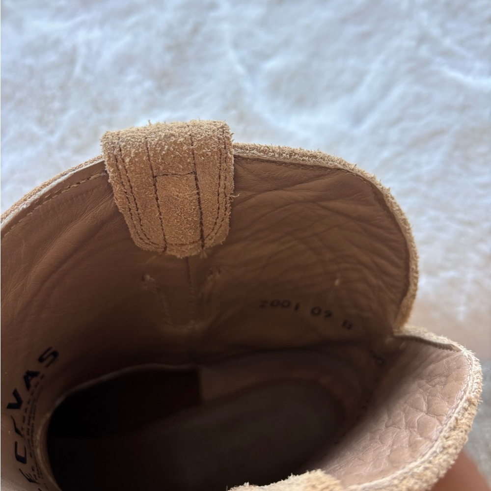 Tecovas Lucy Tan Suede Ankle Cowgirl Boots Size 9B - Picture 6 of 8